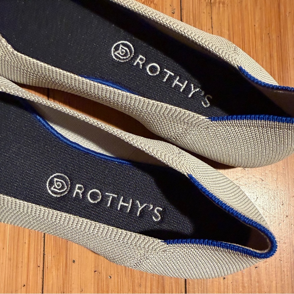 NWOT RETIRED Rothy's The Flat In Flax Birdseye Size 10.5 - Picture 6 of 16